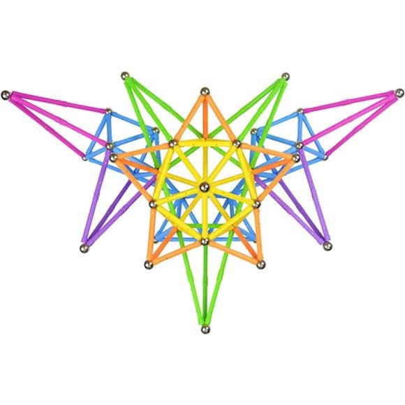 206Pcs 2.28" Magnetic Building Sticks Blocks Toys, Magnet Educational Toys - Picture 4 of 6